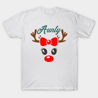 Aunty Reindeer Antlers T-Shirt